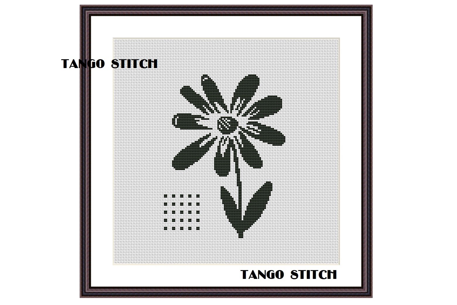 Abstract Black Flower Scandinavian Style