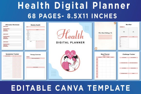 Health Digital Planner Canva Template