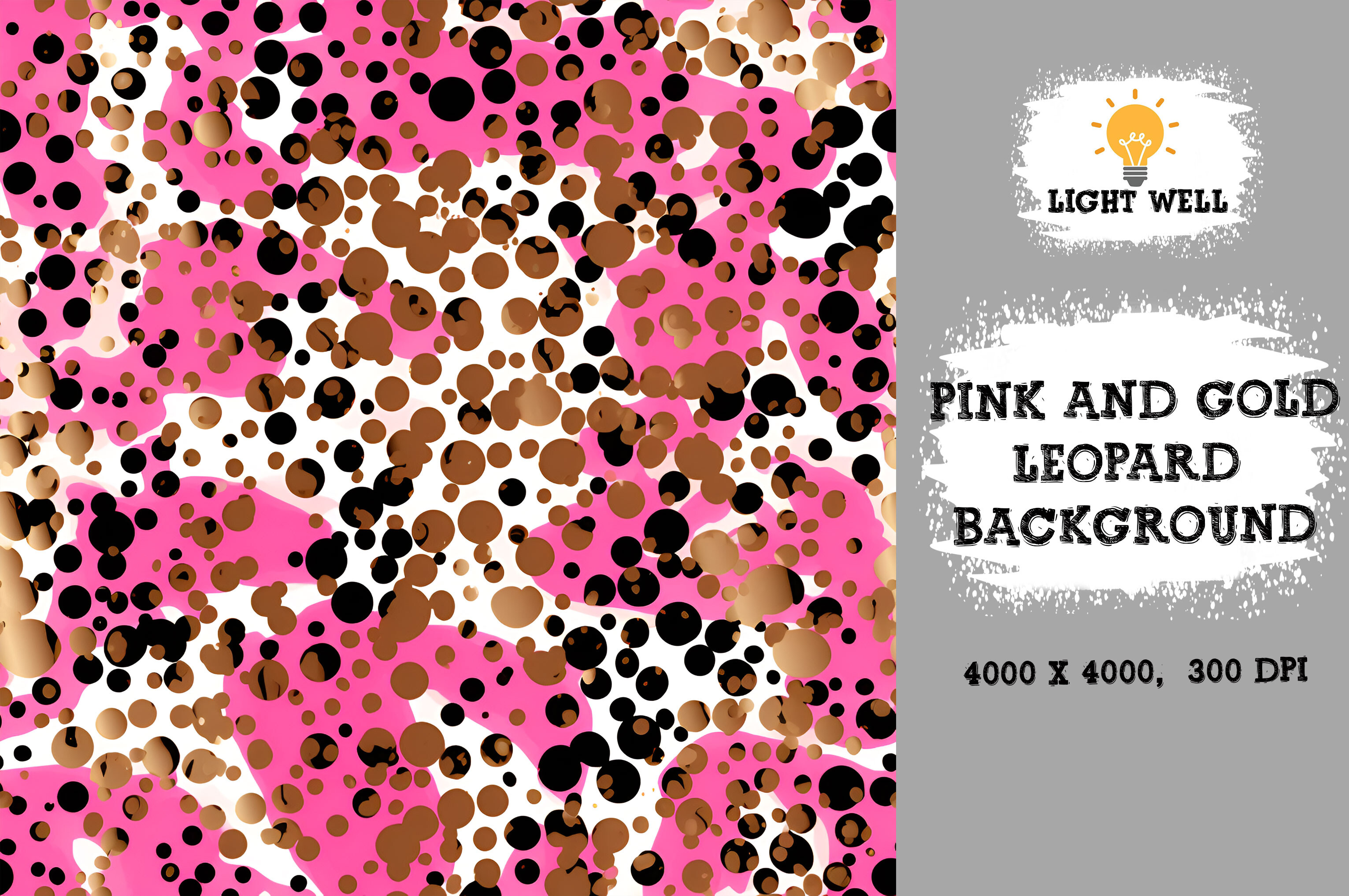 Pink and Gold Leopard Digital Paper Graphic by LightWell · Creative Fabrica
