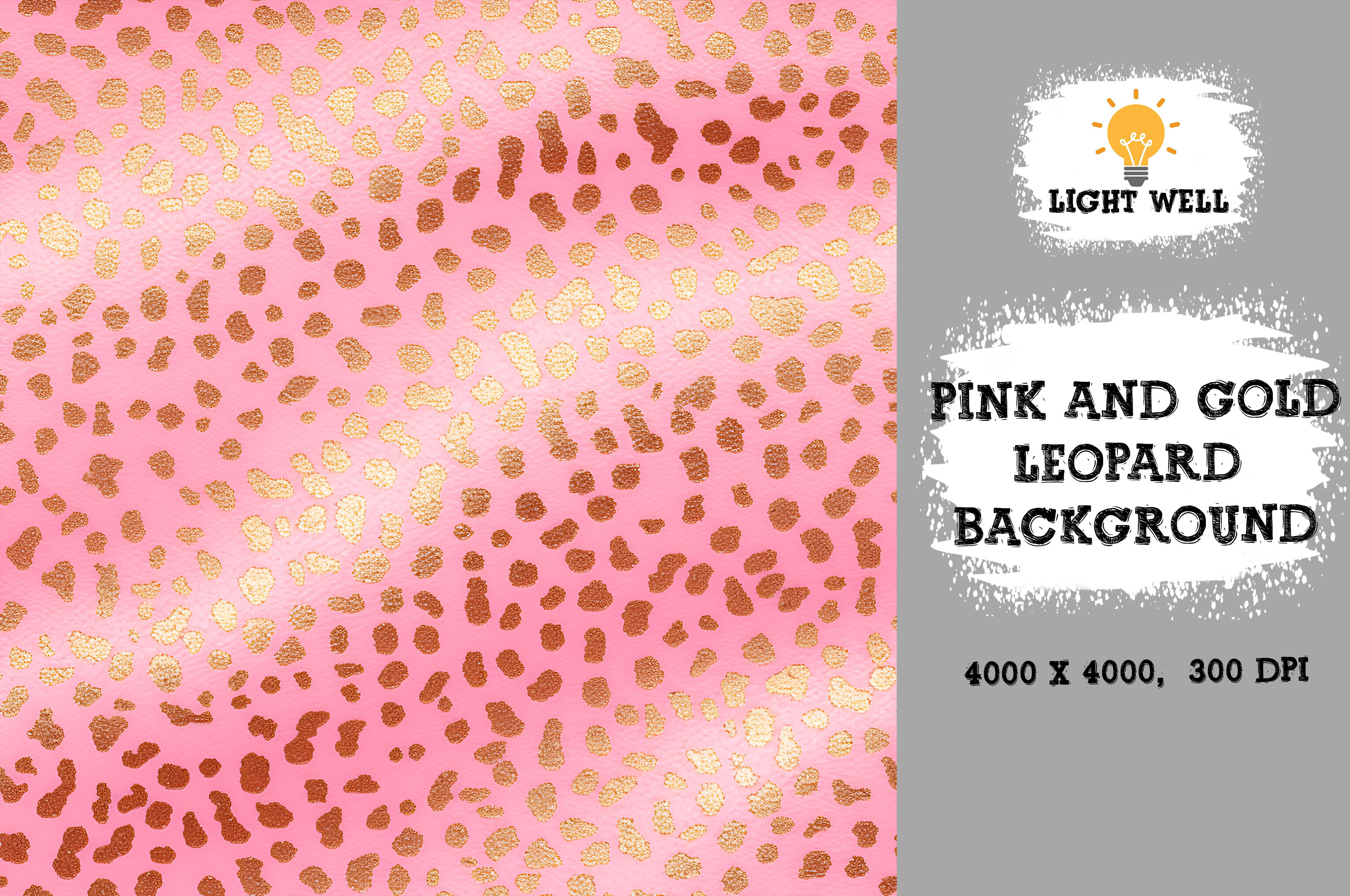 Pink and Gold Leopard Digital Paper Graphic by LightWell · Creative Fabrica