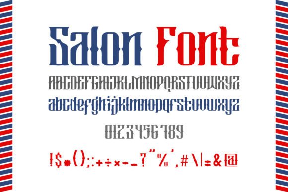 Salon Font PNG with transparent background - Preview 2