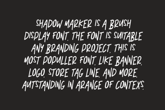 Shadow Marker Font PNG with transparent background - Preview 1