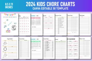 2024 Kids Chore Charts Canva KDP Graphic by Lavlu Creative Zone ...