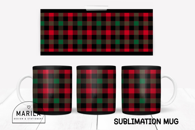 Christmas Mug Wrap Sublimation Design 17 Graphic by Marila Designs ...