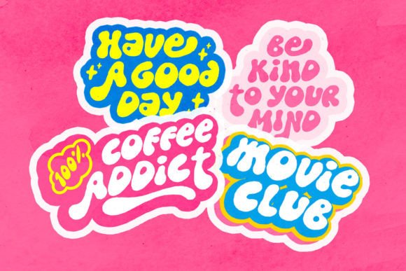 Dirty Clouds Font PNG with transparent background - Preview 3