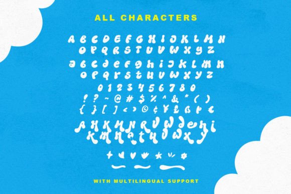 Dirty Clouds Font PNG with transparent background - Preview 5