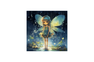 Fairy in the Rain Background Graphic by pcudesigns · Creative Fabrica
