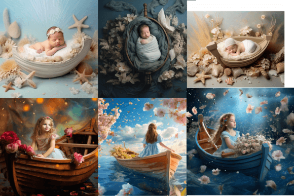 Preview of Floral Seas Set Digital Backdrops digital backdrop
