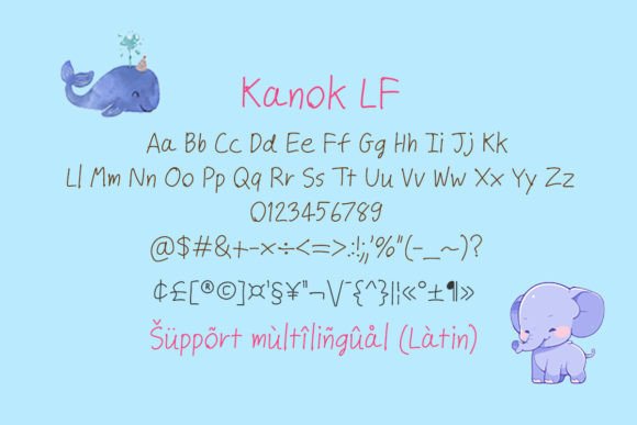 Kanok Lf Font PNG with transparent background - Preview 1