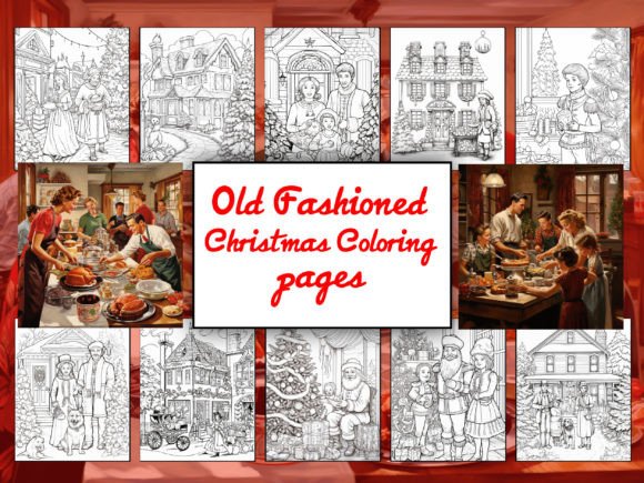 Old Fashioned Christmas Coloring Pages