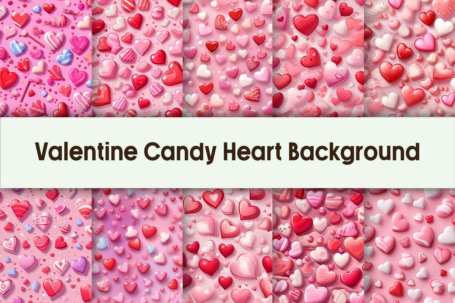 Valentine Candy Heart Background Graphic by Pamilah · Creative Fabrica