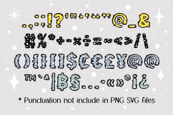 Colors Polka Dots Font PNG with transparent background - Preview 3