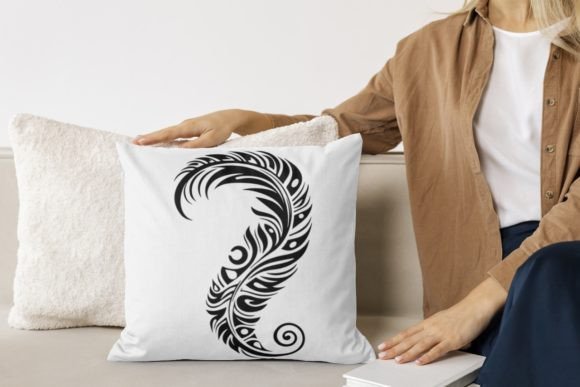 Maori Feathers Font PNG with transparent background - Preview 4