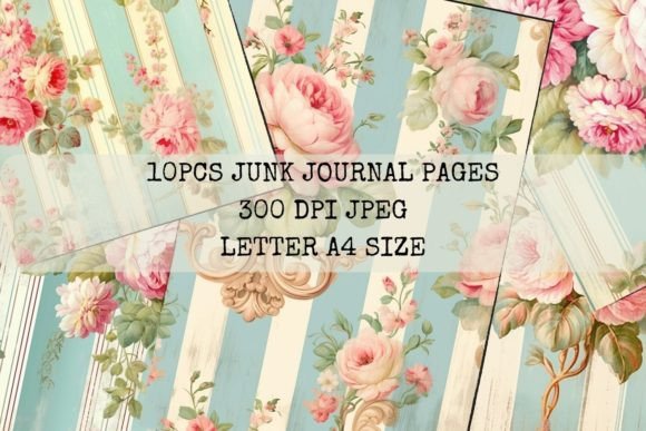 Pack of Shabby Chick Junk Journal Papers