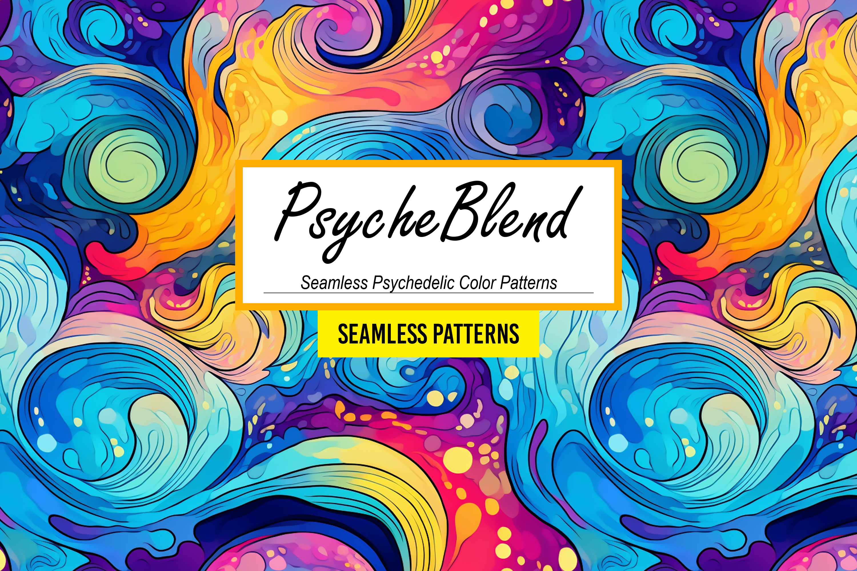 PsycheBlend - Seamless Psychedelic Color Graphic by Canvas Elegance ...