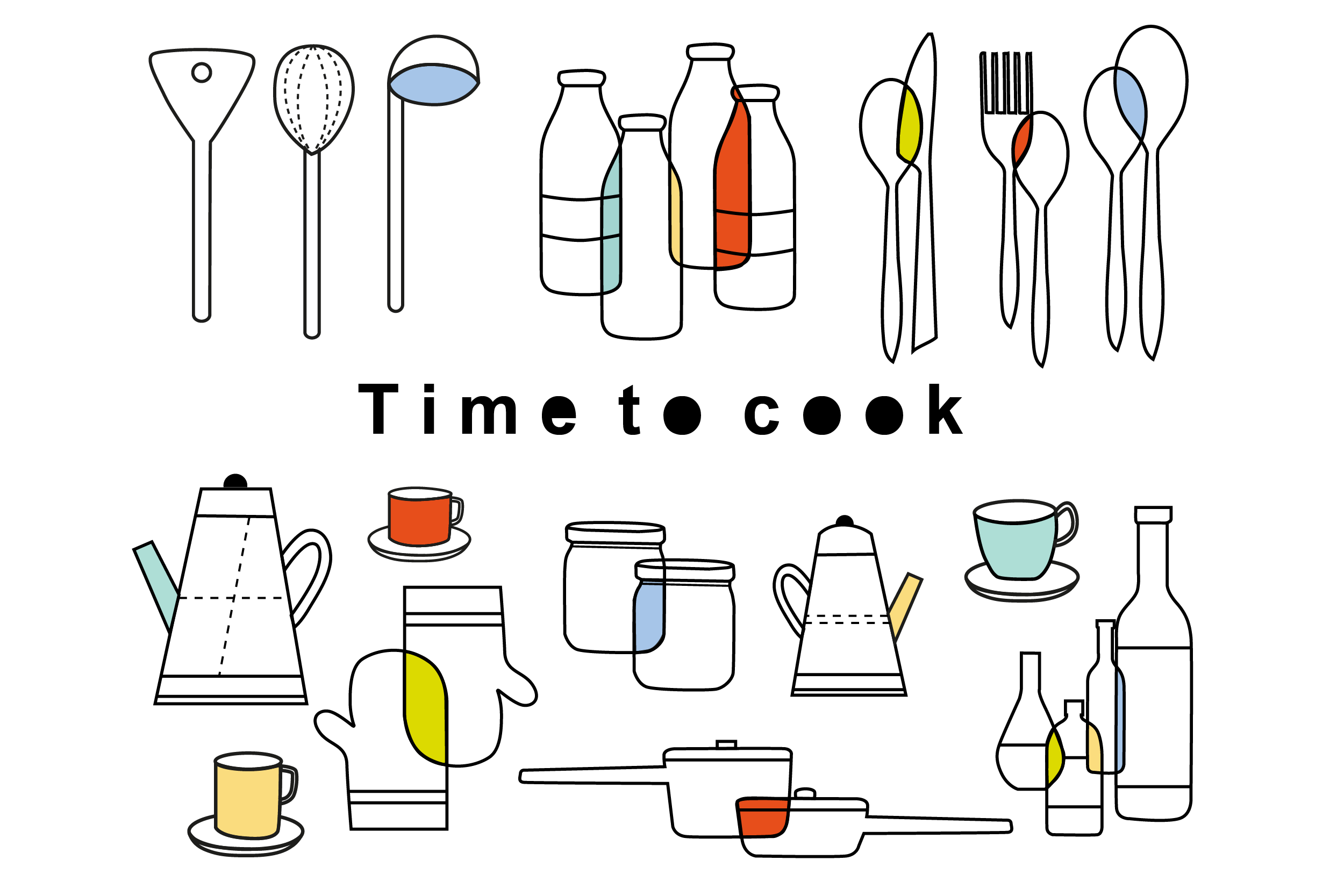 Time to Cook – Set 1 Elements Icons Graphic by Polarbearstudio ...