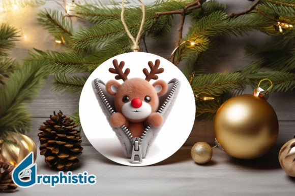Unzipped 3D Christmas Ornament PNG (02) Graphic Illustrations By Graphistic