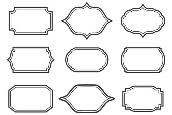 Vector Vintage Empty Frame Labels