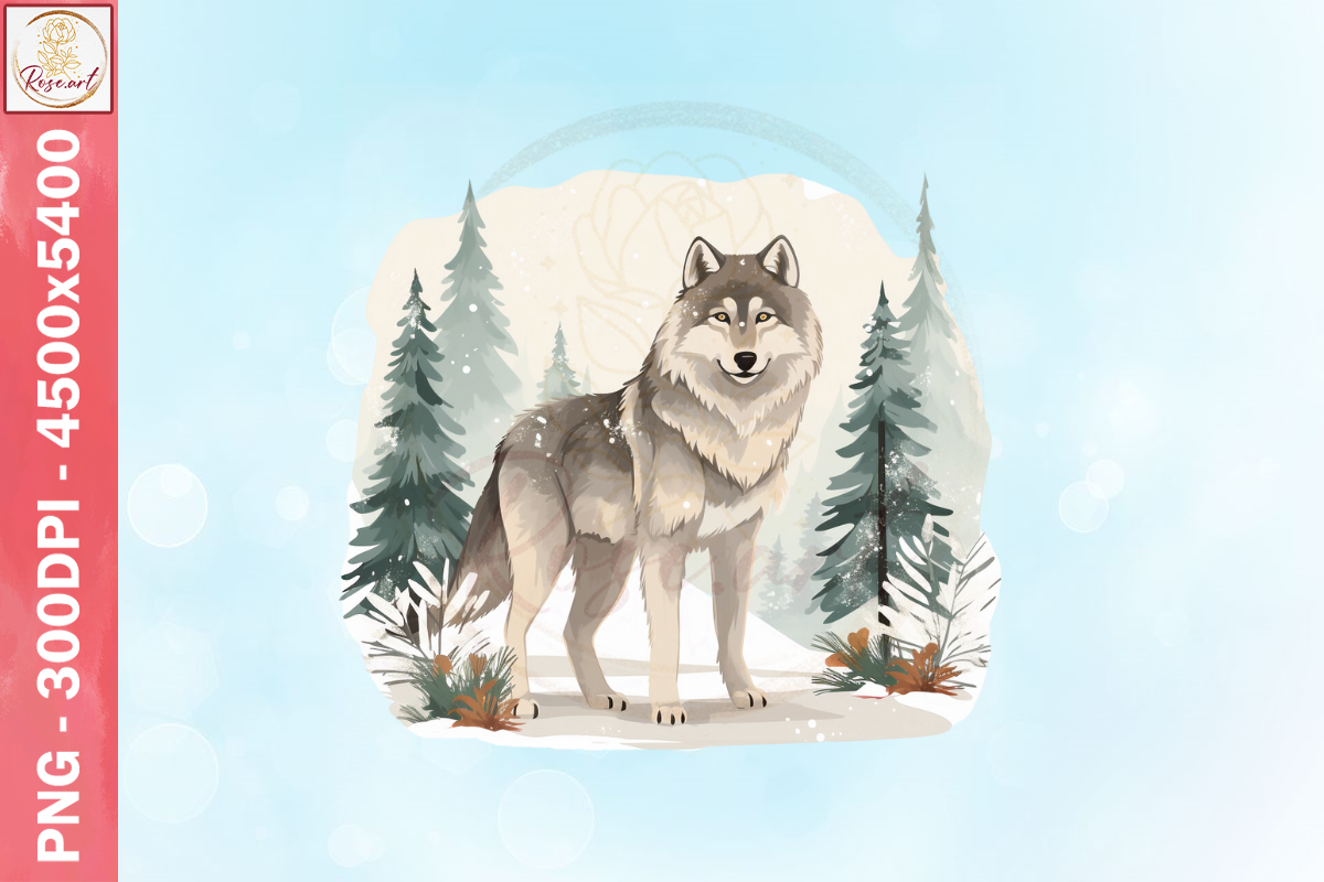 Winter Wolf PNG Design Sublimation Graphic by Rose.art · Creative Fabrica