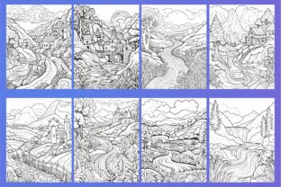 235+ Boho Landscape Coloring Pages KDP Graphic by ArT DeSiGn · Creative ...