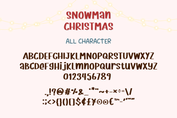 Christmas Snowman Font - Preview 4