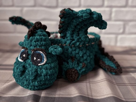 Crochet Pattern Dragon Basket PDF DIY