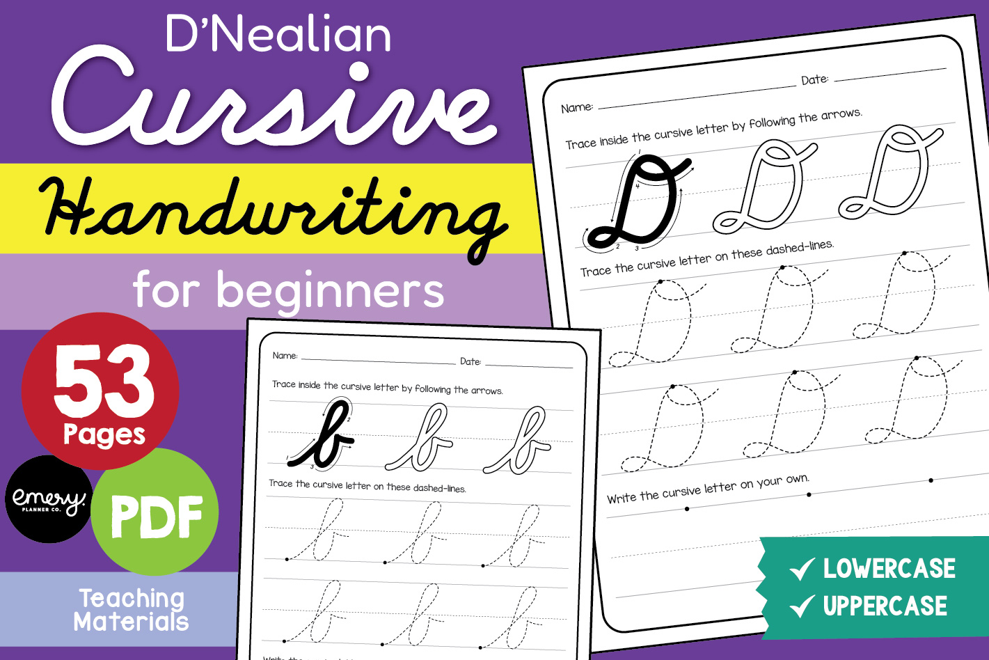 D’Nealian Cursive for Beginners