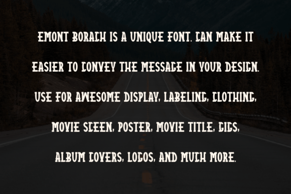 Emont Borach Font PNG with transparent background - Preview 2