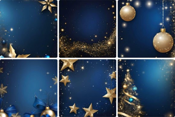 Elegant Bleumarin Christmas Background