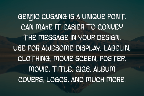 Genjio Cusang Font - Preview 2