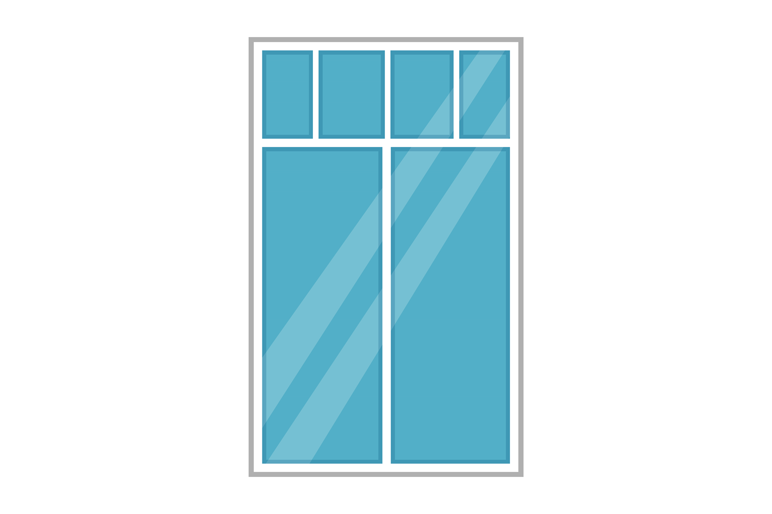 Glass Window Frame Icon. Color Architect Graphic by yummybuum ...