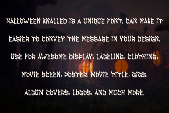 Halloween Khalled Font PNG with transparent background - Preview 3