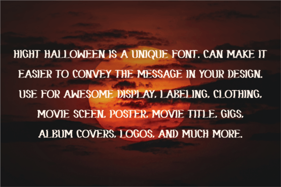 Hight Halloween Font PNG with transparent background - Preview 2