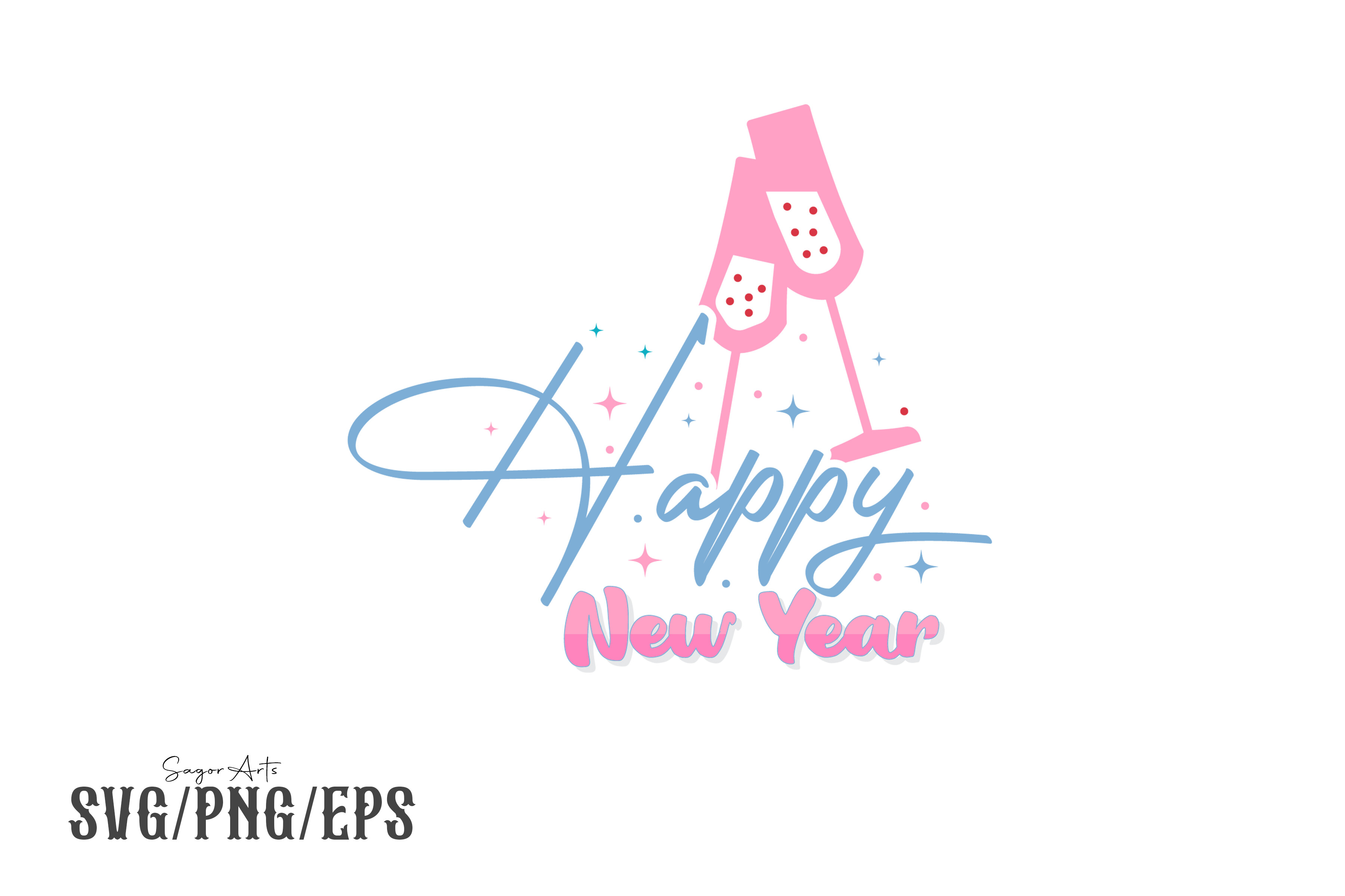 Happy New Year 2024 SVG Sign Graphic by sagorarts · Creative Fabrica