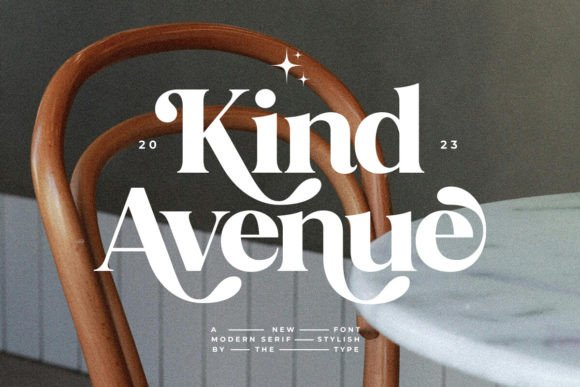 Kind Avenue Czcionki Szeryfowe Czcionka Przez The_Type