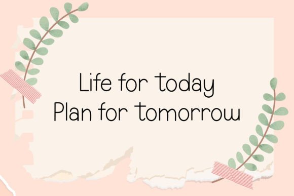 Life Note Font PNG with transparent background - Preview 3