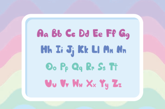 Moon & Star Font PNG with transparent background - Preview 2