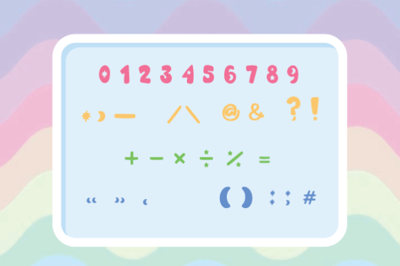 Moon & Star Font PNG with transparent background - Preview 3