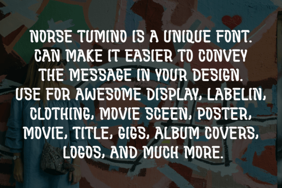 Norse Tumino Font PNG with transparent background - Preview 2