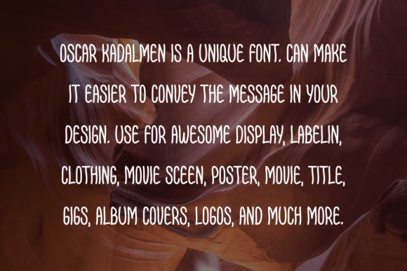 Oscar Kadalmen Font PNG with transparent background - Preview 2