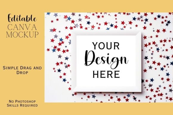 Patriotic Canva Flat Lay Mockup