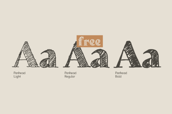 Penhead Font PNG with transparent background - Preview 1