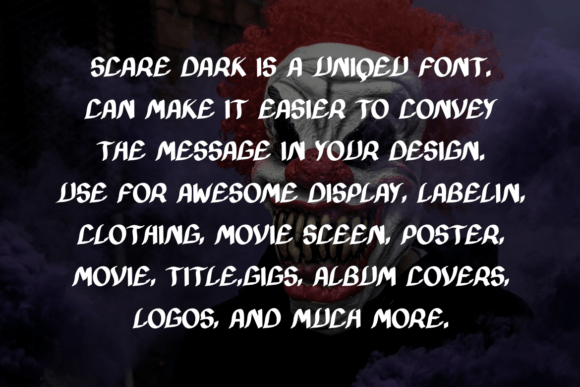 Scare Dark Font PNG with transparent background - Preview 2
