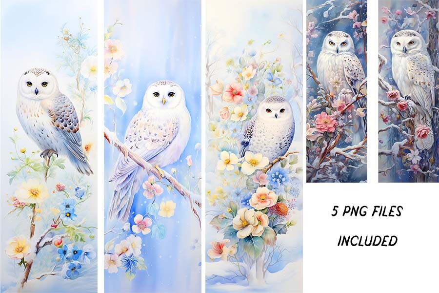 Snowy Owl Bookmark Sublimation Graphic by The Chaotic muse · Creative ...