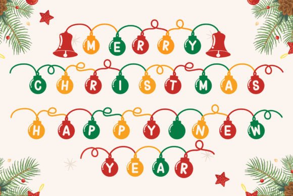 Balls Christmas Font - Preview 1