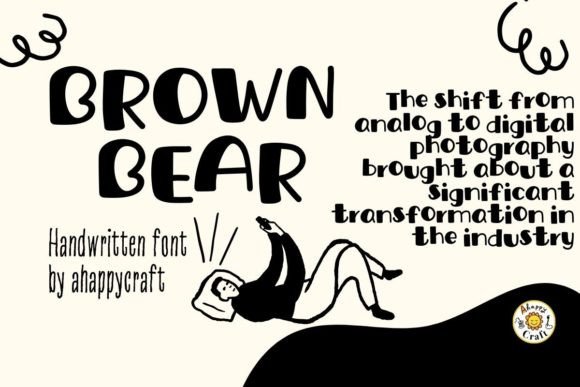 Brown Bear Font PNG with transparent background - Preview 1