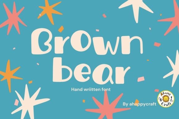 Brown Bear Font PNG with transparent background - Preview 2