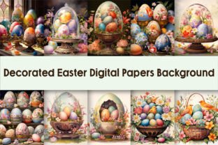 Decorated Easter Egg Background Graphic by Pamilah · Creative Fabrica