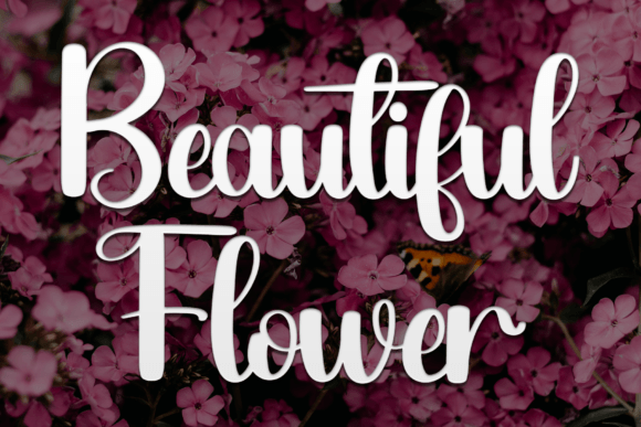 Floral Wreath Font - Preview 2
