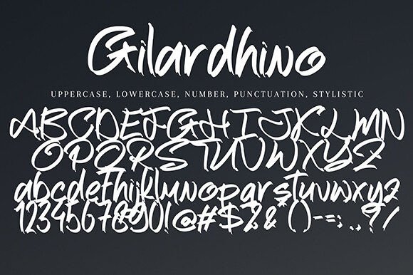 Gilardhino Font PNG with transparent background - Preview 5